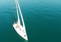 sailing yacht view from above